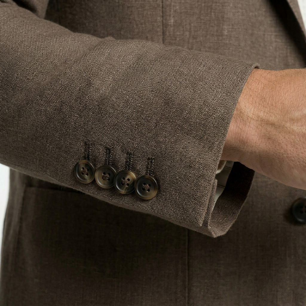 Sakko Leinen Braun - Made in Italy