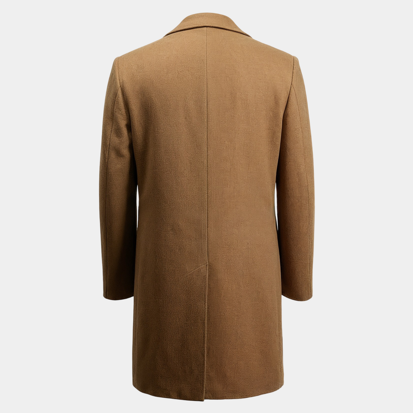 Wollmantel Beige Einreihig