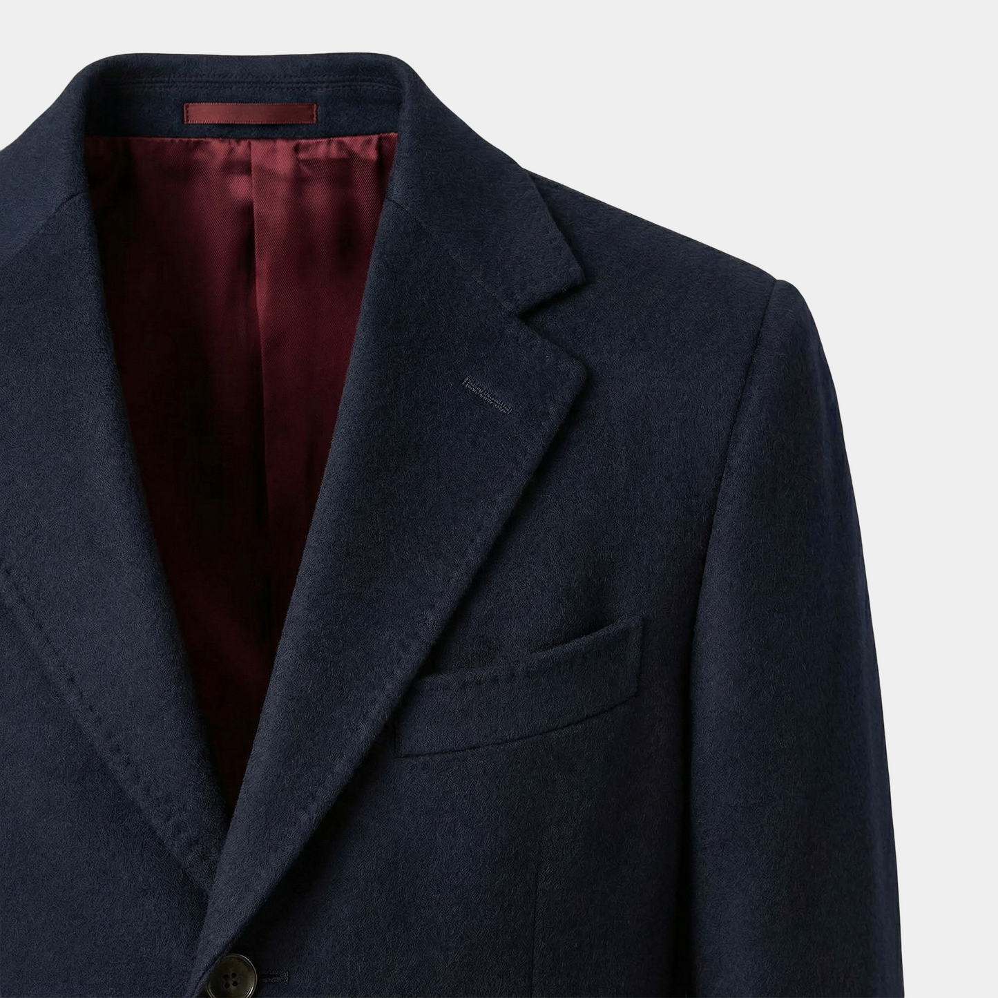 Wollmantel Navy Einreihig