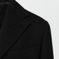 Wollmantel Schwarz Einreihig Made in Italy