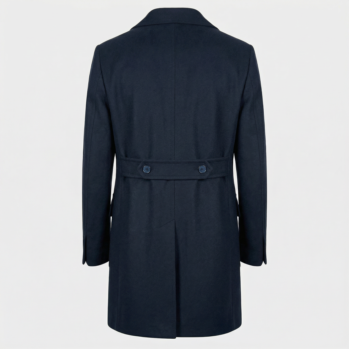 Wollmantel Navy Zweireiher