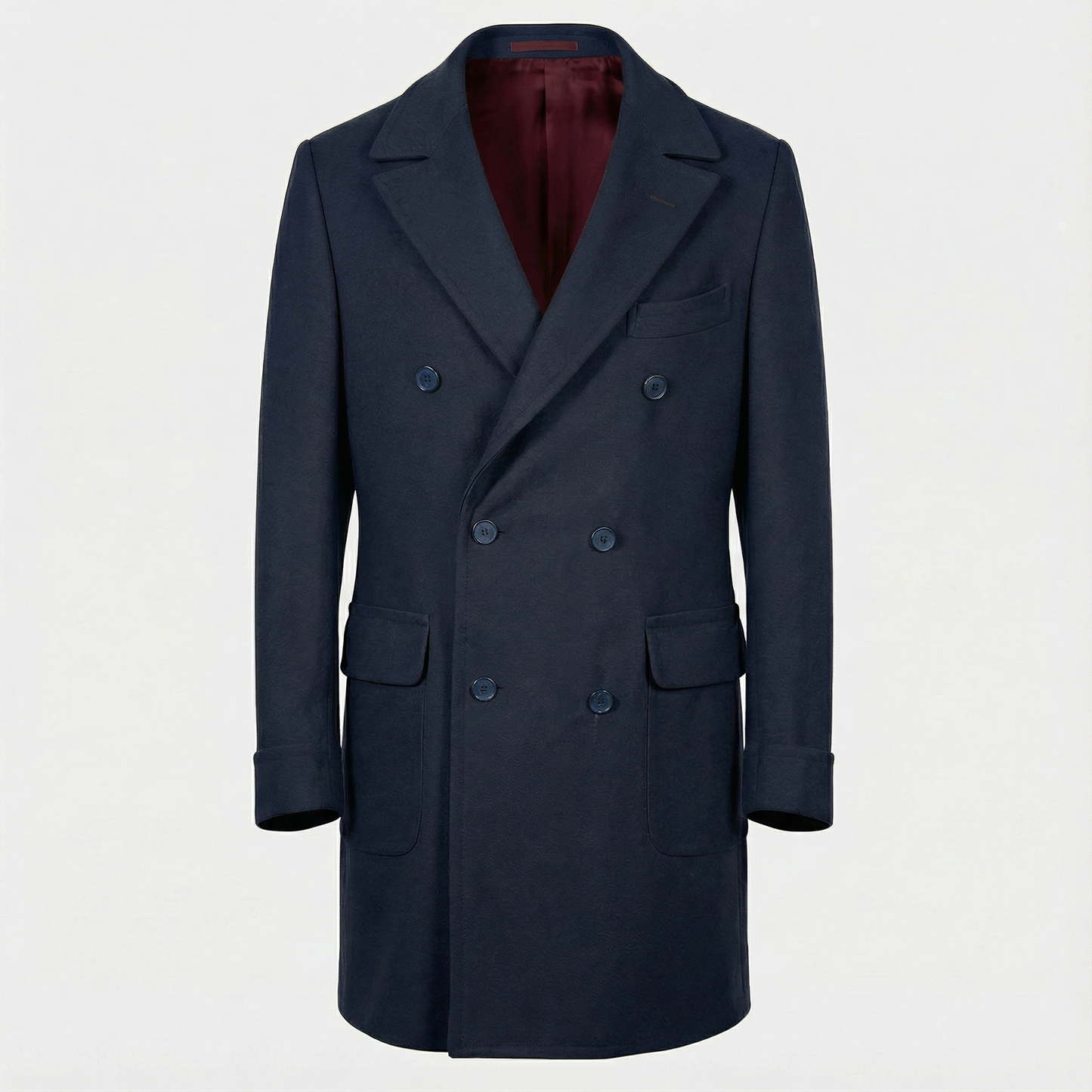 Wollmantel Navy Zweireiher