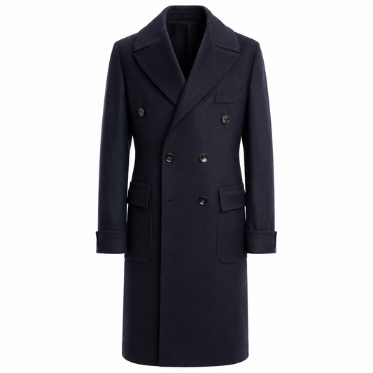 Polo Coat Navy Made in Italy