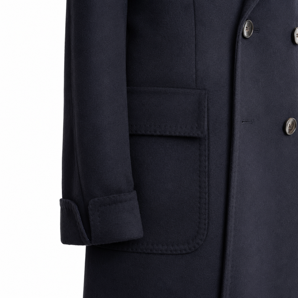 Polo Coat Navy Made in Italy