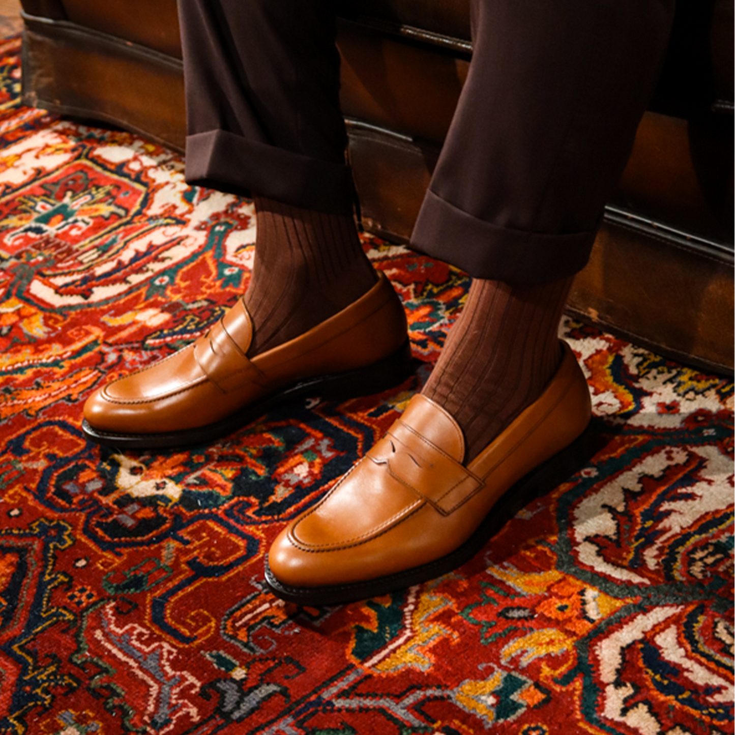 Penny Loafer Kalbsleder Made in Spain Cognac