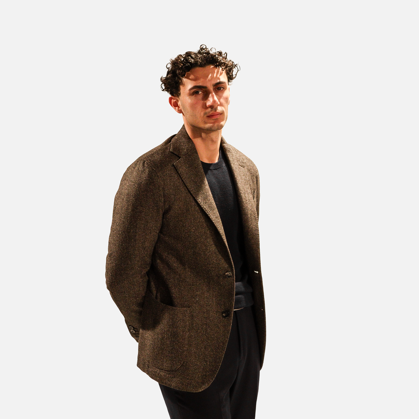 Sakko Donegal Braun Made in Italy