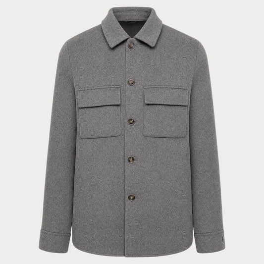 Overshirt Grey Wool Suitery