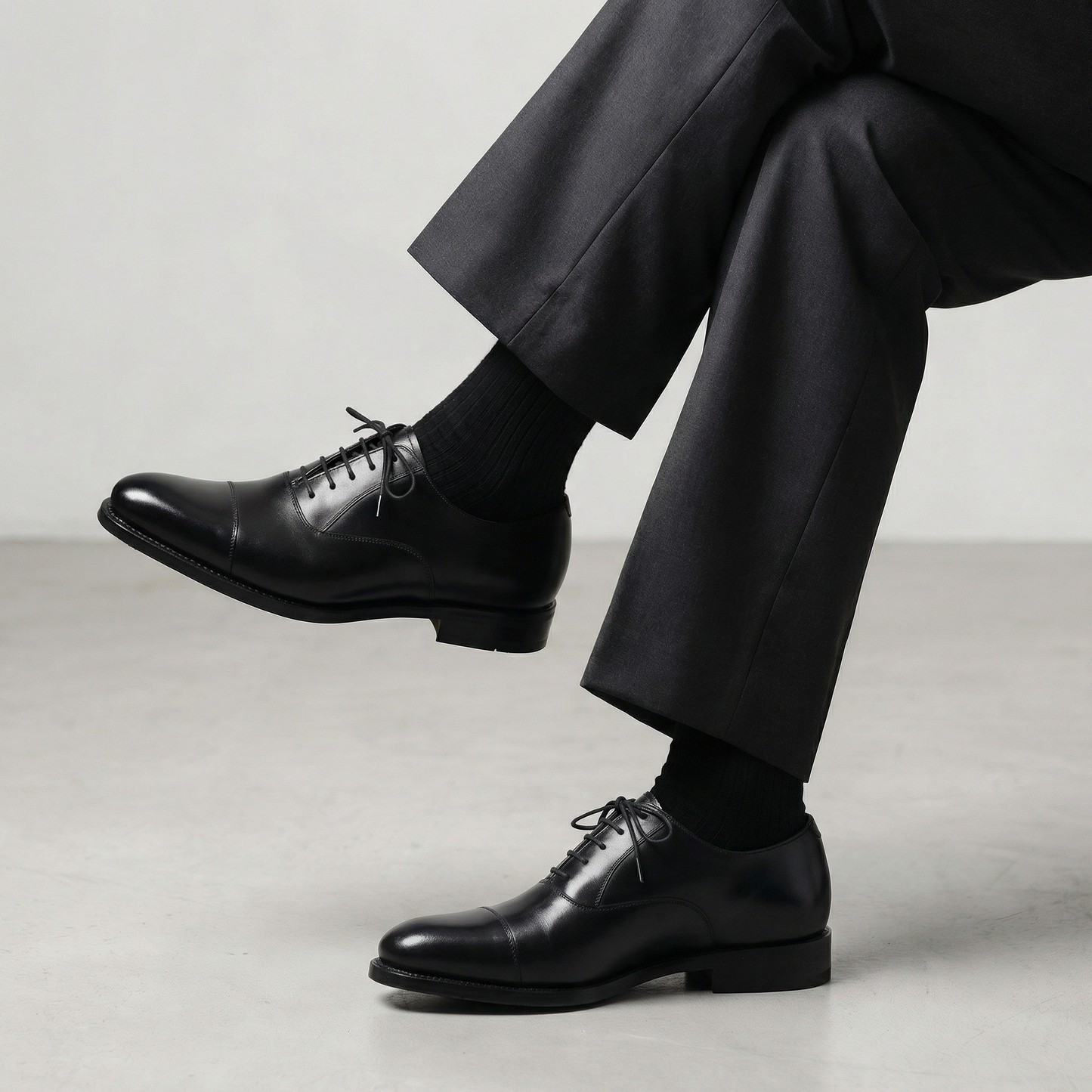 Oxford Cap Toe - Schwarz - Made in Spain