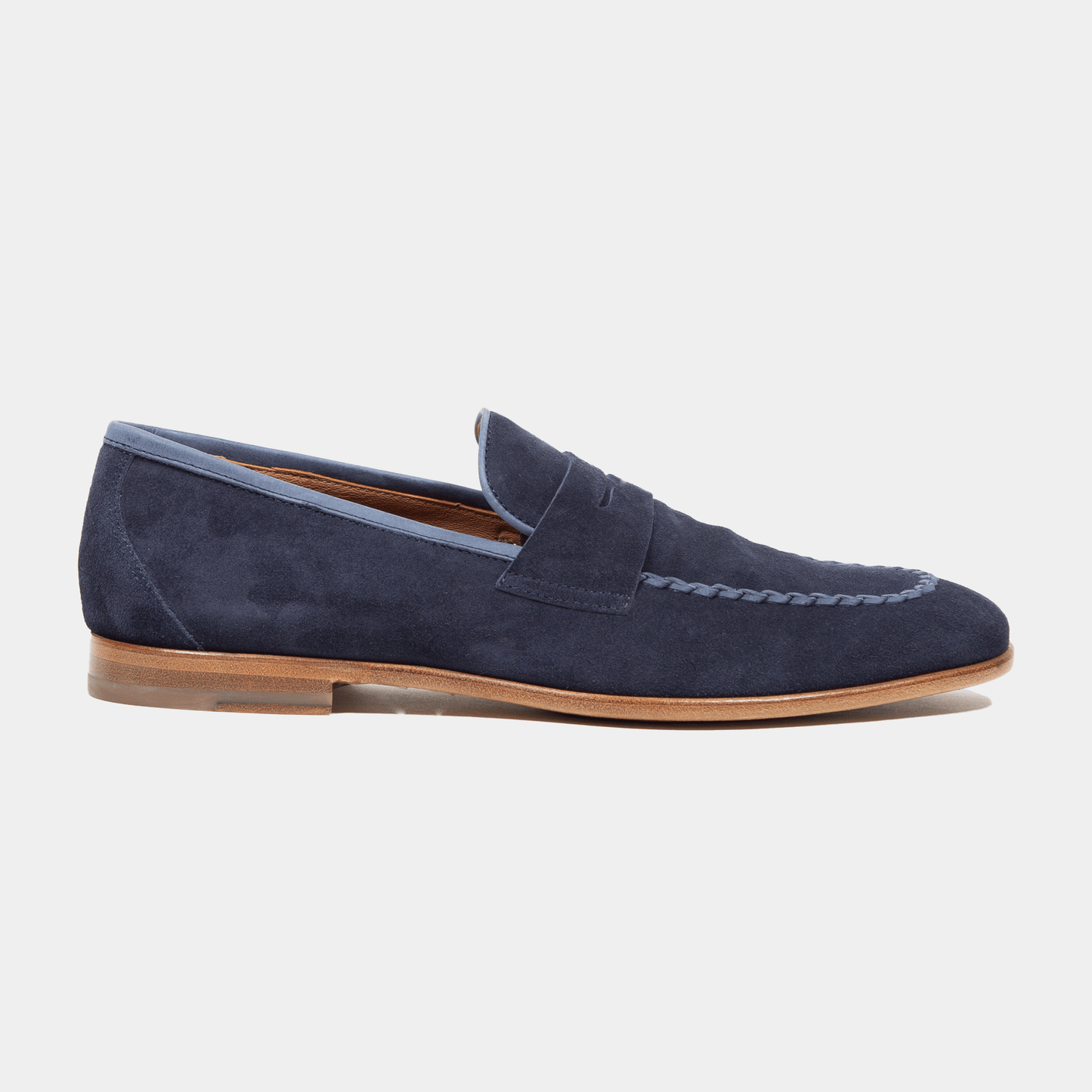 Penny Loafer Velours Navy Made in Italy