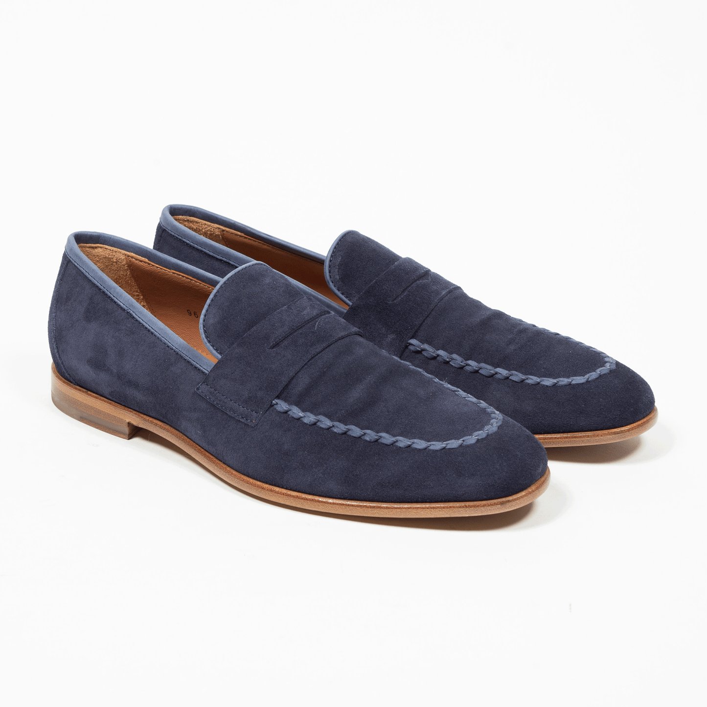 Penny Loafer Velours Navy Made in Italy