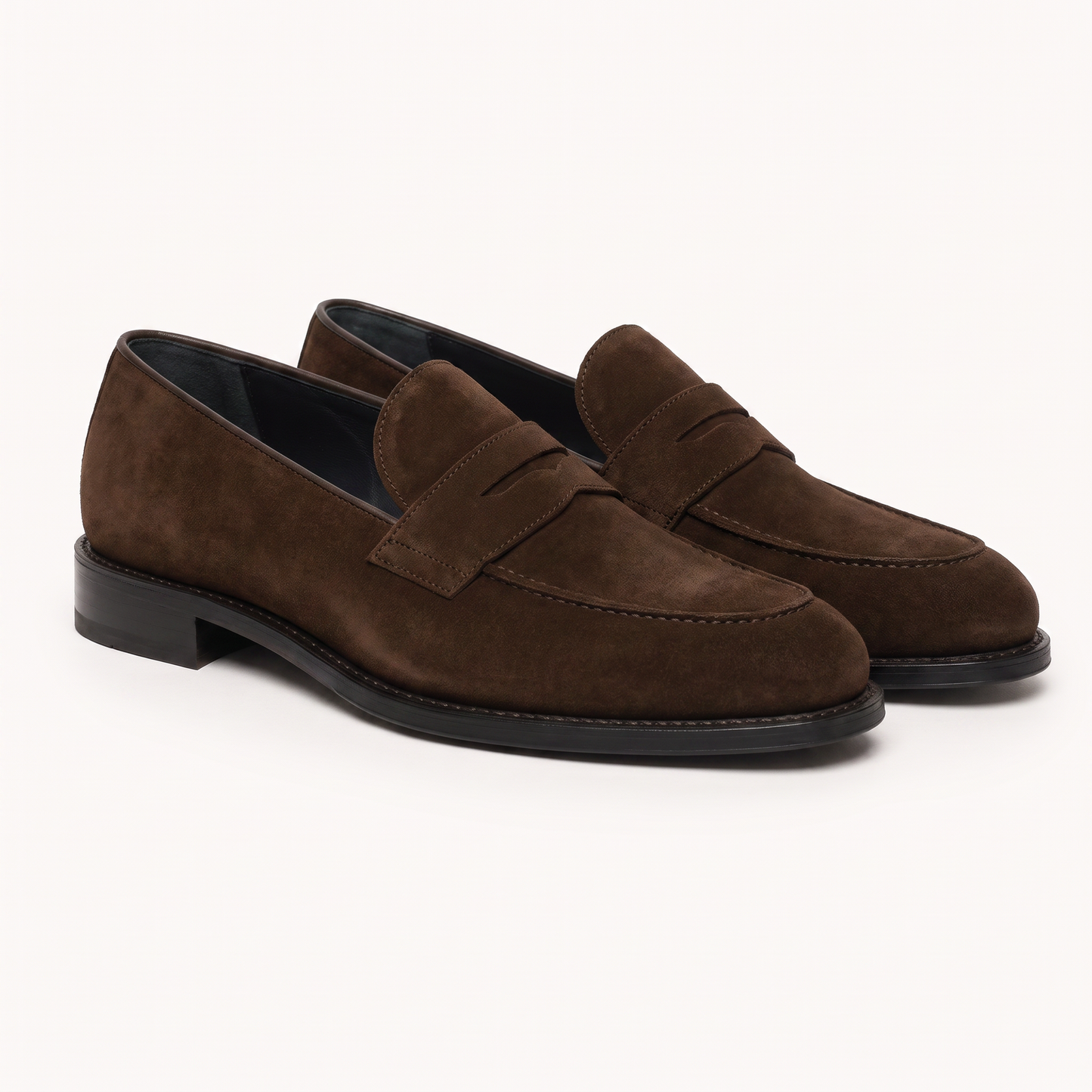 Penny Loafer Brown Suede Leather