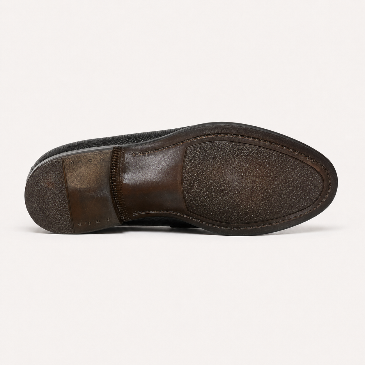 Penny Loafer Schwarz Grained Leather