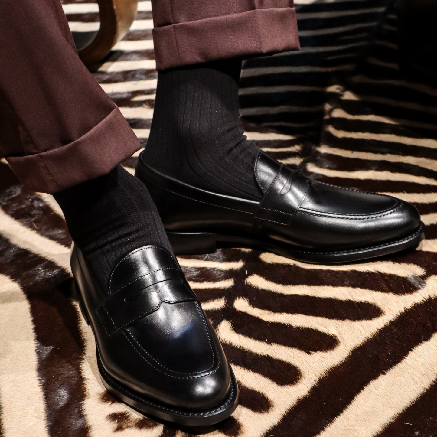 Penny Loafer Kalbsleder Made in Spain Schwarz