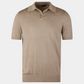 Polo Shirt Light Grey Knitted Seide/Kaschmir