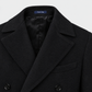 Polo Coat Black Wool Cashmere Made in Italy
