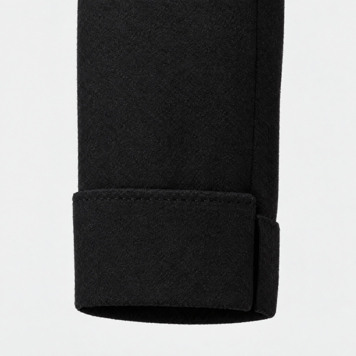 Polo Coat Black Wool Cashmere Made in Italy