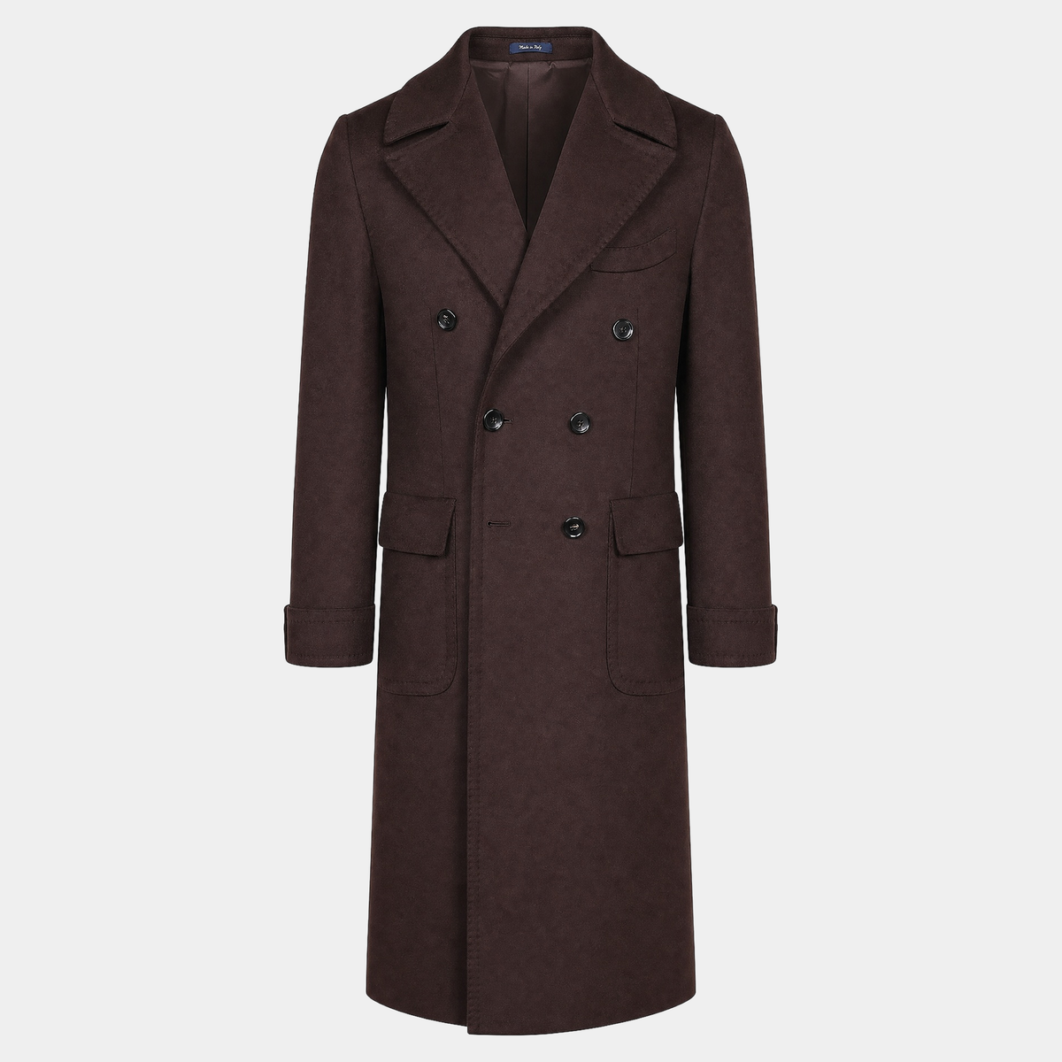 Polo Coat Brown Wool Cashmere Made in Italy