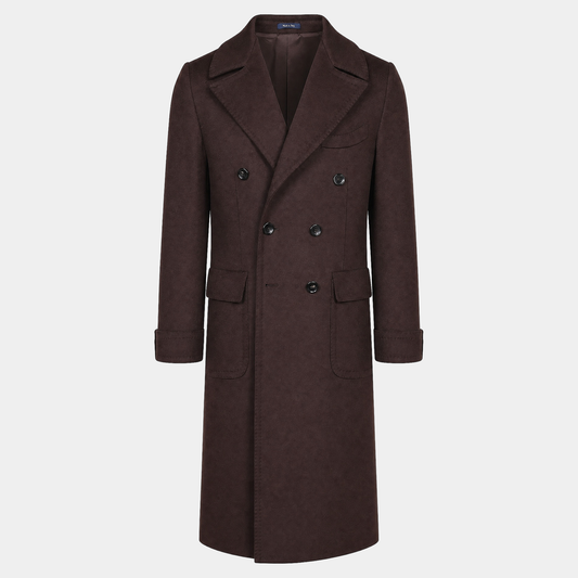 Polo Coat Brown Wool Cashmere Made in Italy