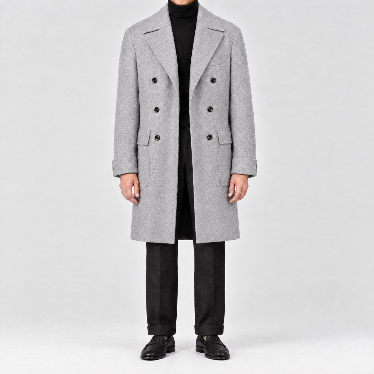 Polo Coat Hellgrau Made in Italy