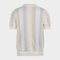 Stenströms Polo Shirt Knitted Gestreift Hemp Cotton Off White