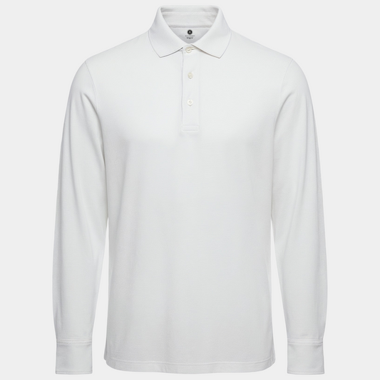 Signature Polo Longsleeve Weiß