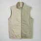Reversible Zip Weste Beige/Olive