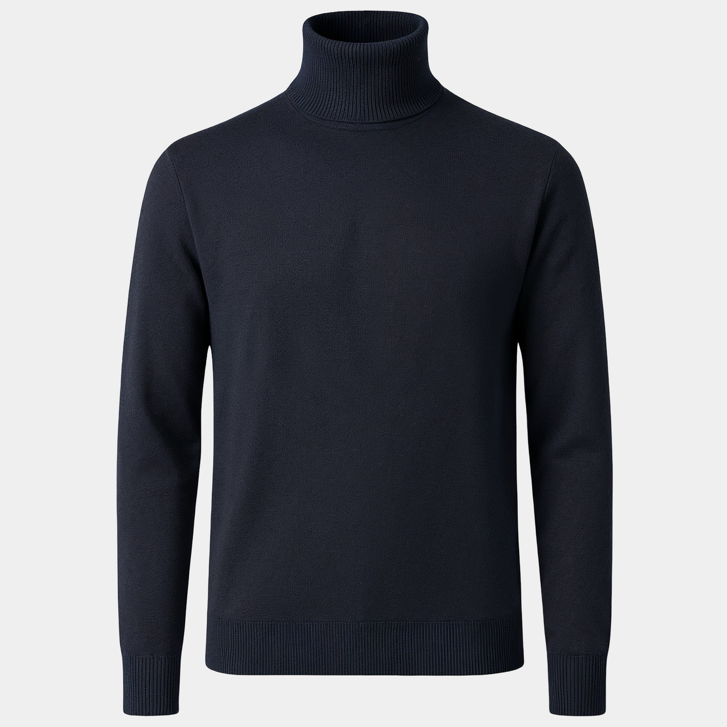 Rollkragen Navy reine Merinowolle Made in Italy