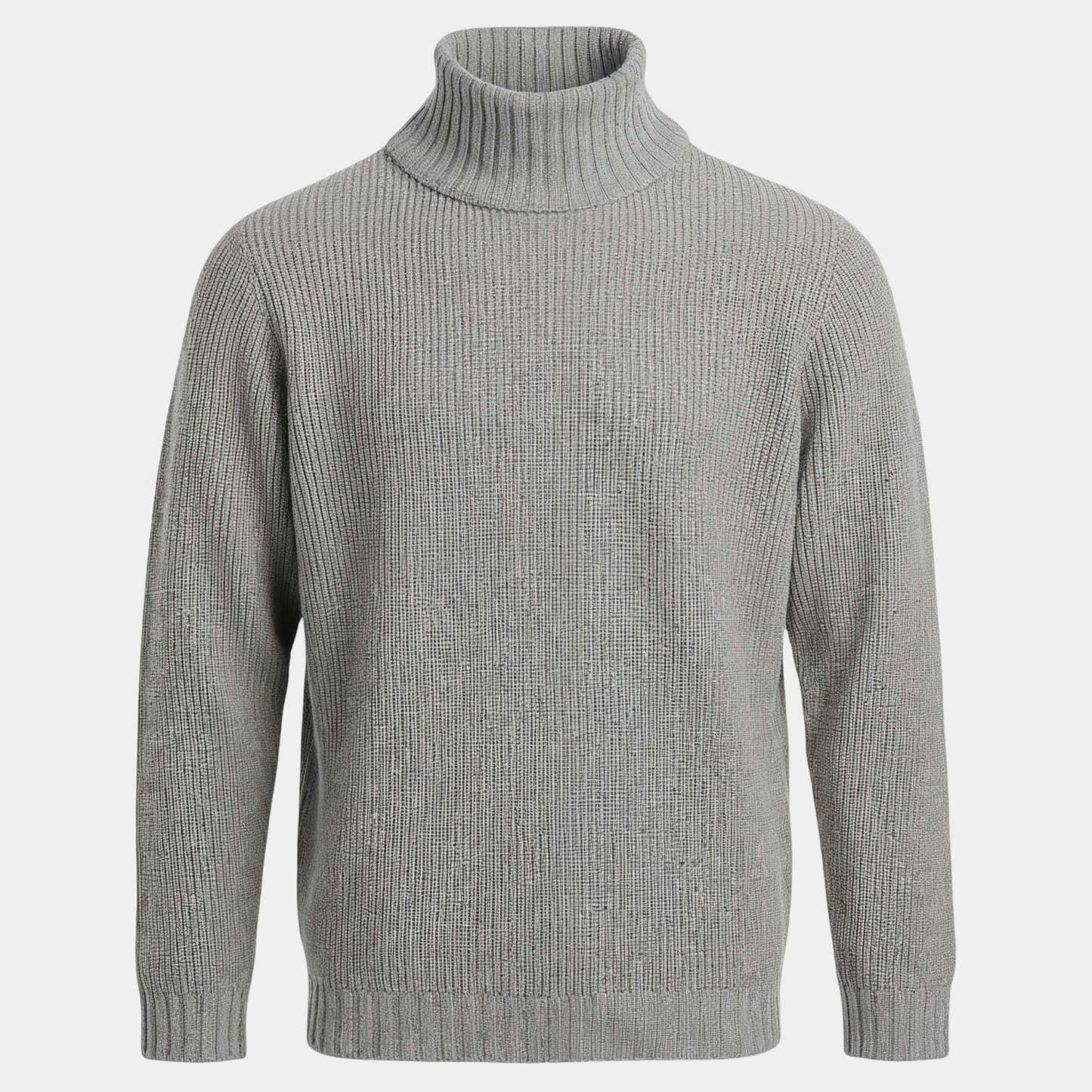 Rollkragen Grey Wolle Kaschmir Made in Italy