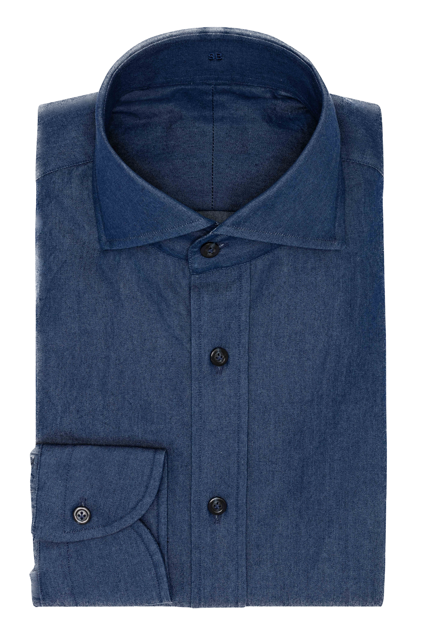 Suitery Maßhemd Casual Washed Denim Navy