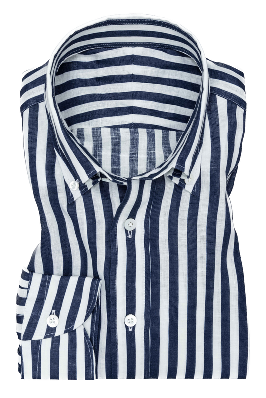 Suitery Maßhemd Sommer Collection Blau gestreift