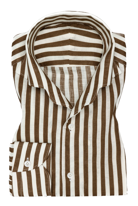 Suitery Maßhemd Sommer Collection Braun gestreift
