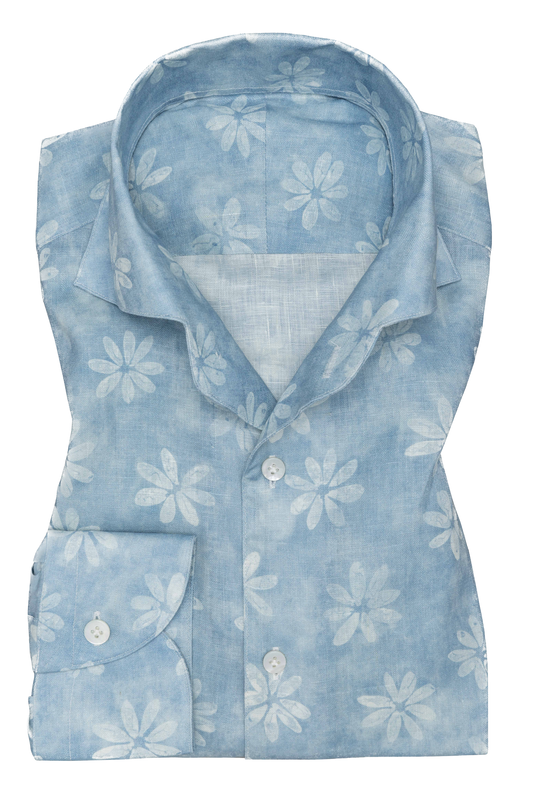 Suitery Maßhemd Sommer Collection Floral Blue