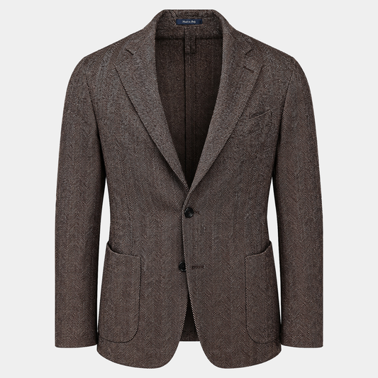 Sakko Donegal Braun Made in Italy
