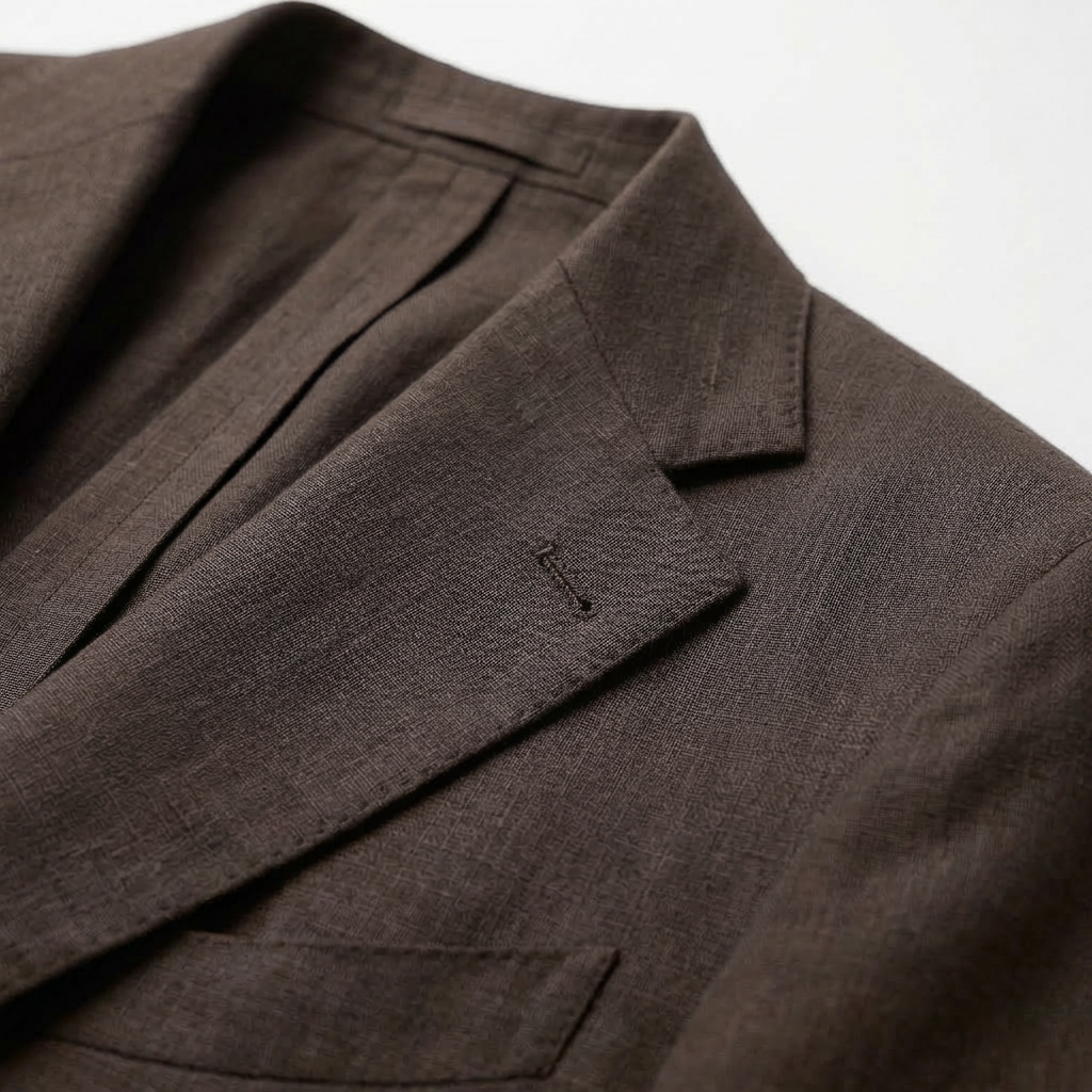 Sakko Leinen Braun - Made in Italy