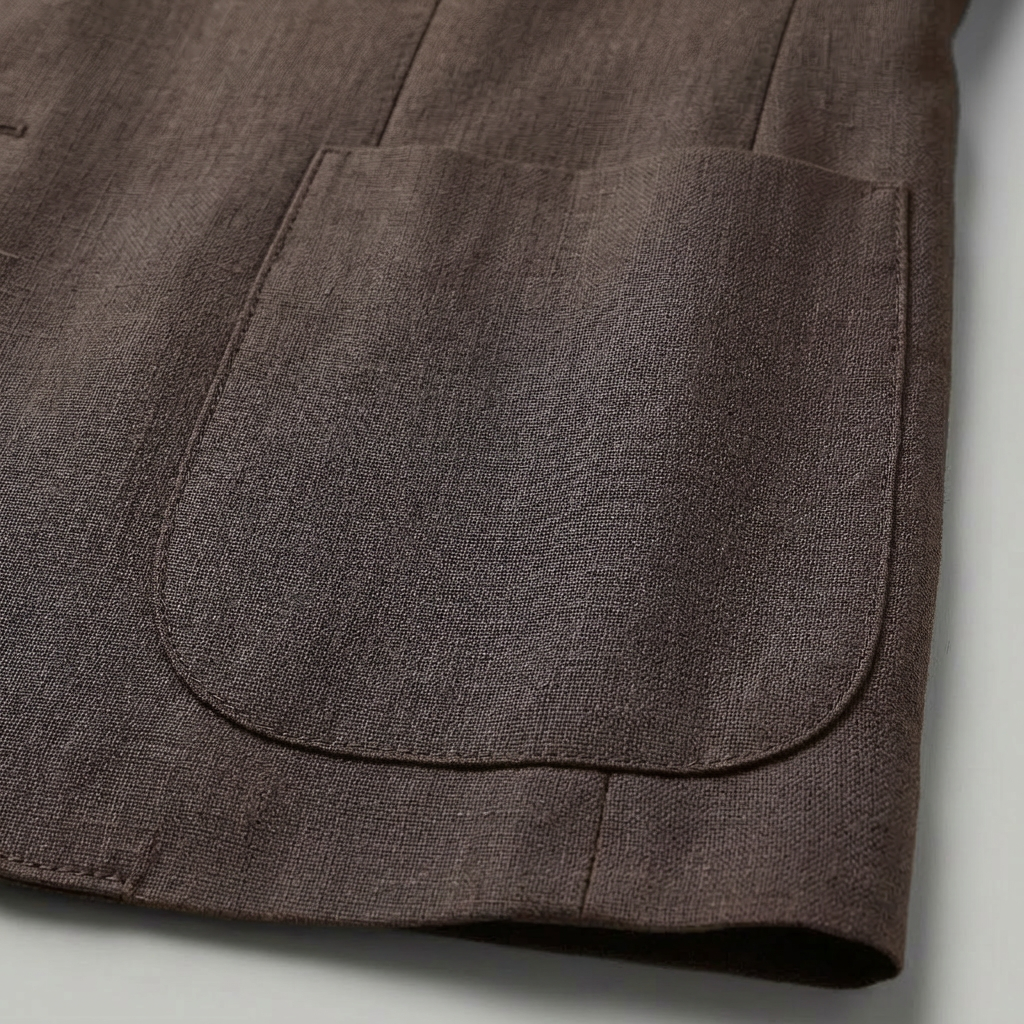Sakko Leinen Braun - Made in Italy