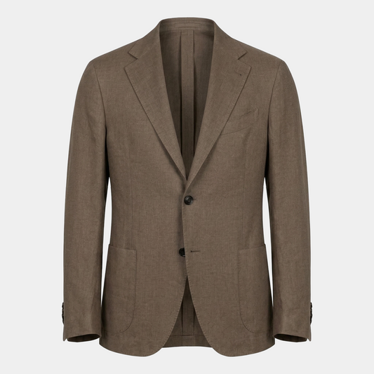 Sakko Leinen Braun - Made in Italy