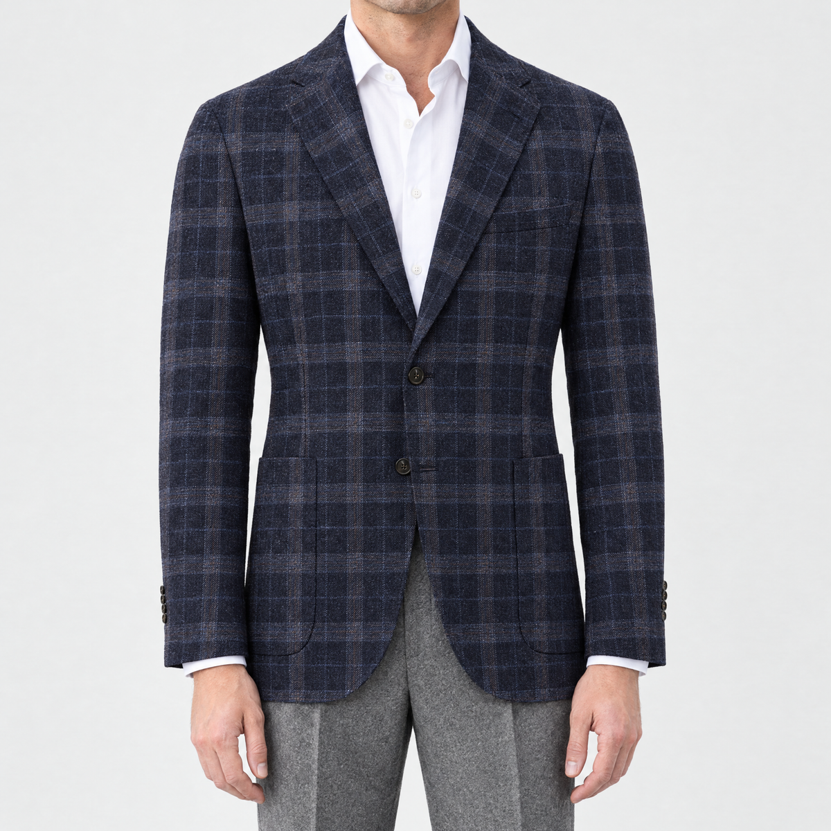 Sakko Oropa Navy Grey Checked