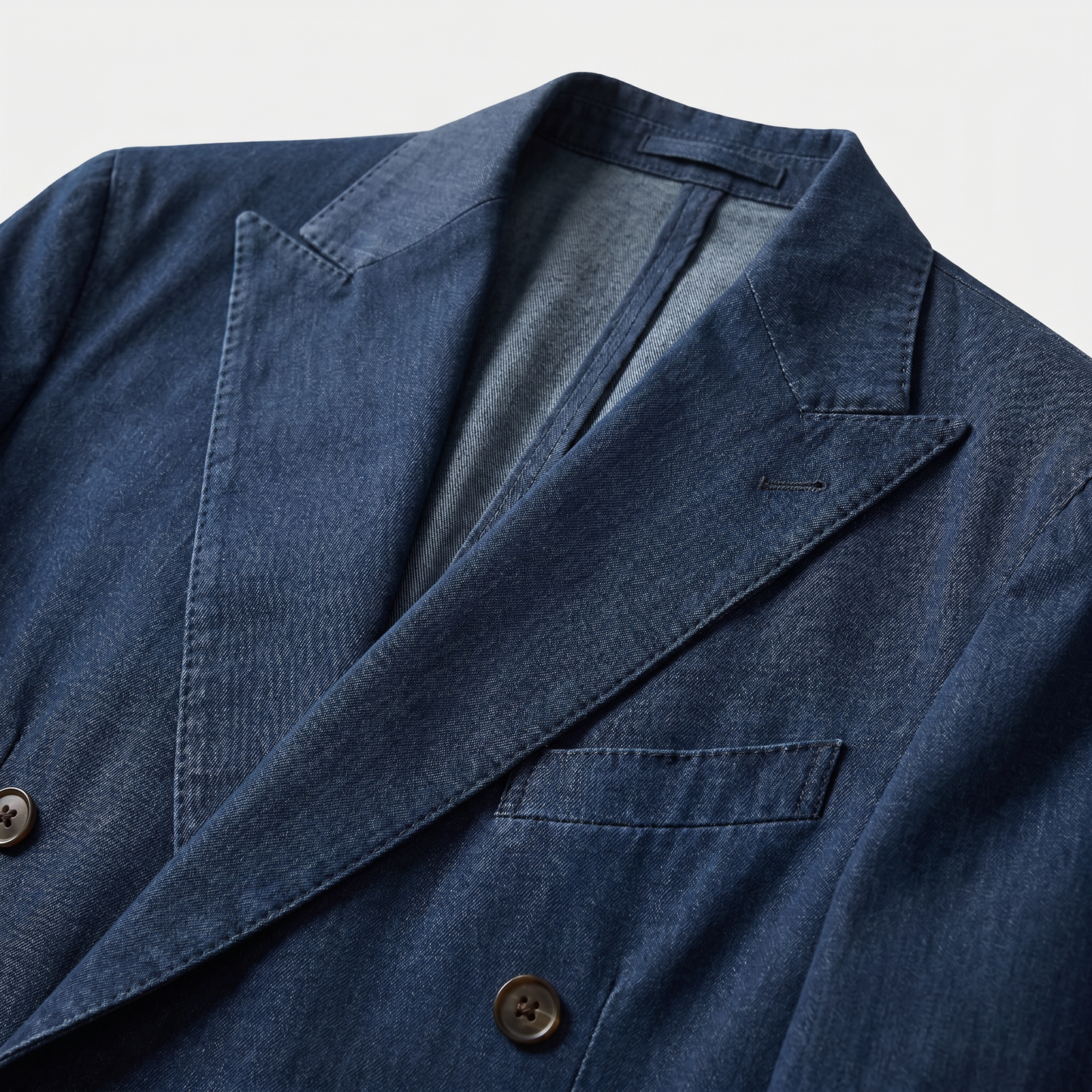 Sakko Blue Satorial Zweireihig Denim - Made in Italy
