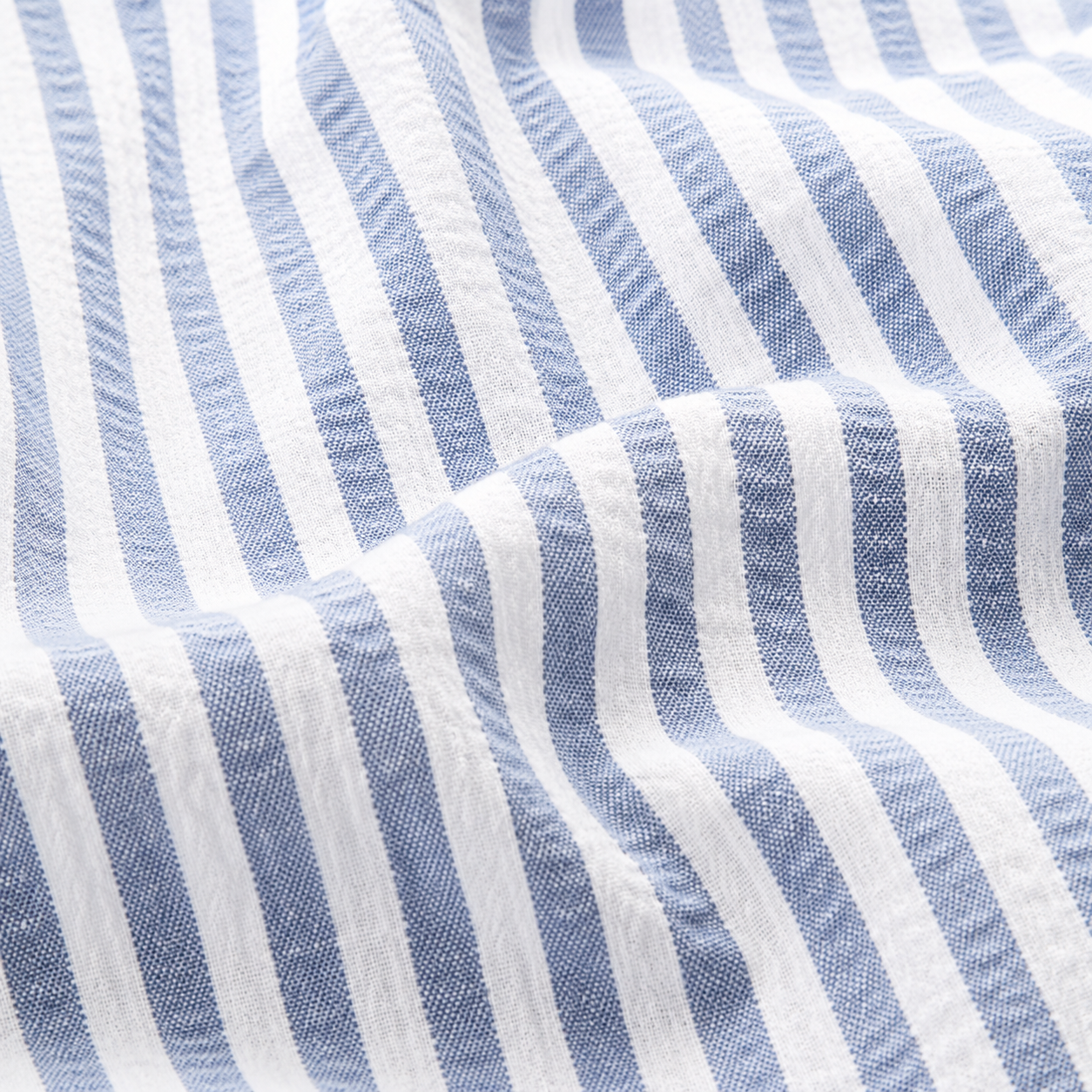 Seersucker Shorts Blau gestreift Sartorial