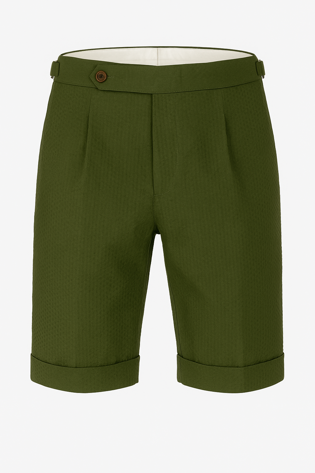 Seersucker Shorts Khaki Seitenspanner