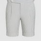 Seersucker Shorts Blau gestreift Seitenspanner