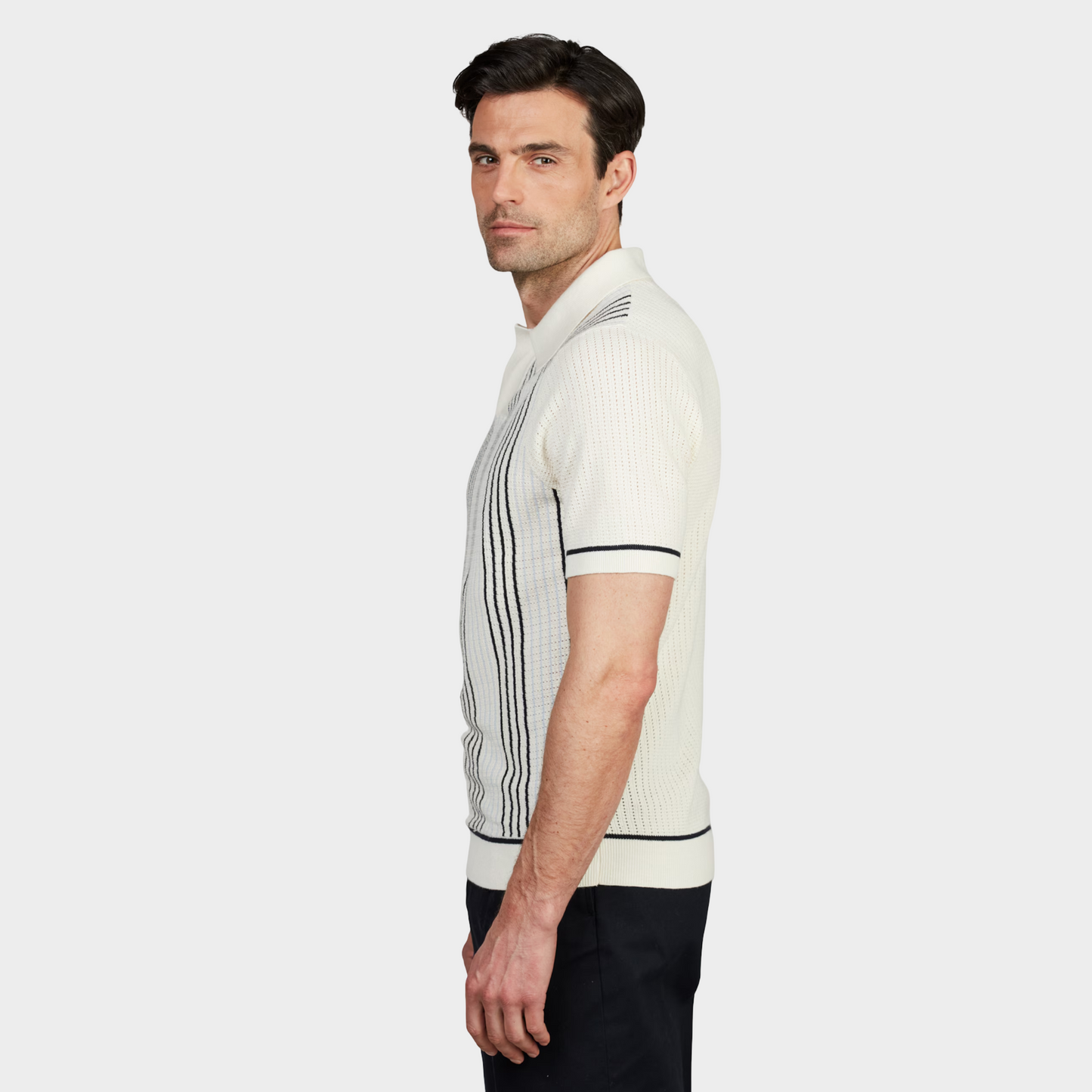 Polohemd Stripes Off White