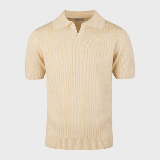Polohemd Champagner Rippstrick