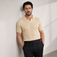 Polohemd Champagner Rippstrick