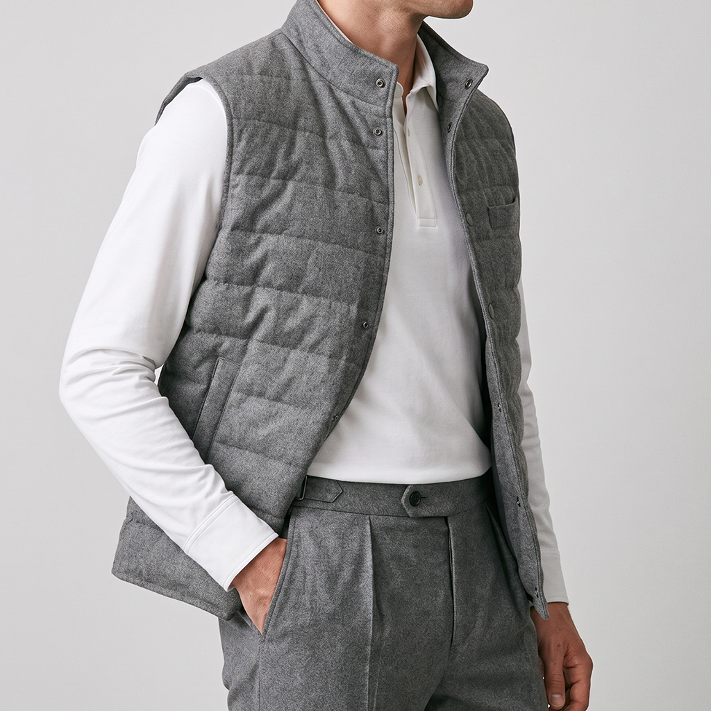 Steppweste Grey Daune Vitale Barberis Canonico
