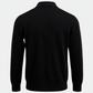 Strickjacke Hemdkragen Black Merinowolle Made in Italy