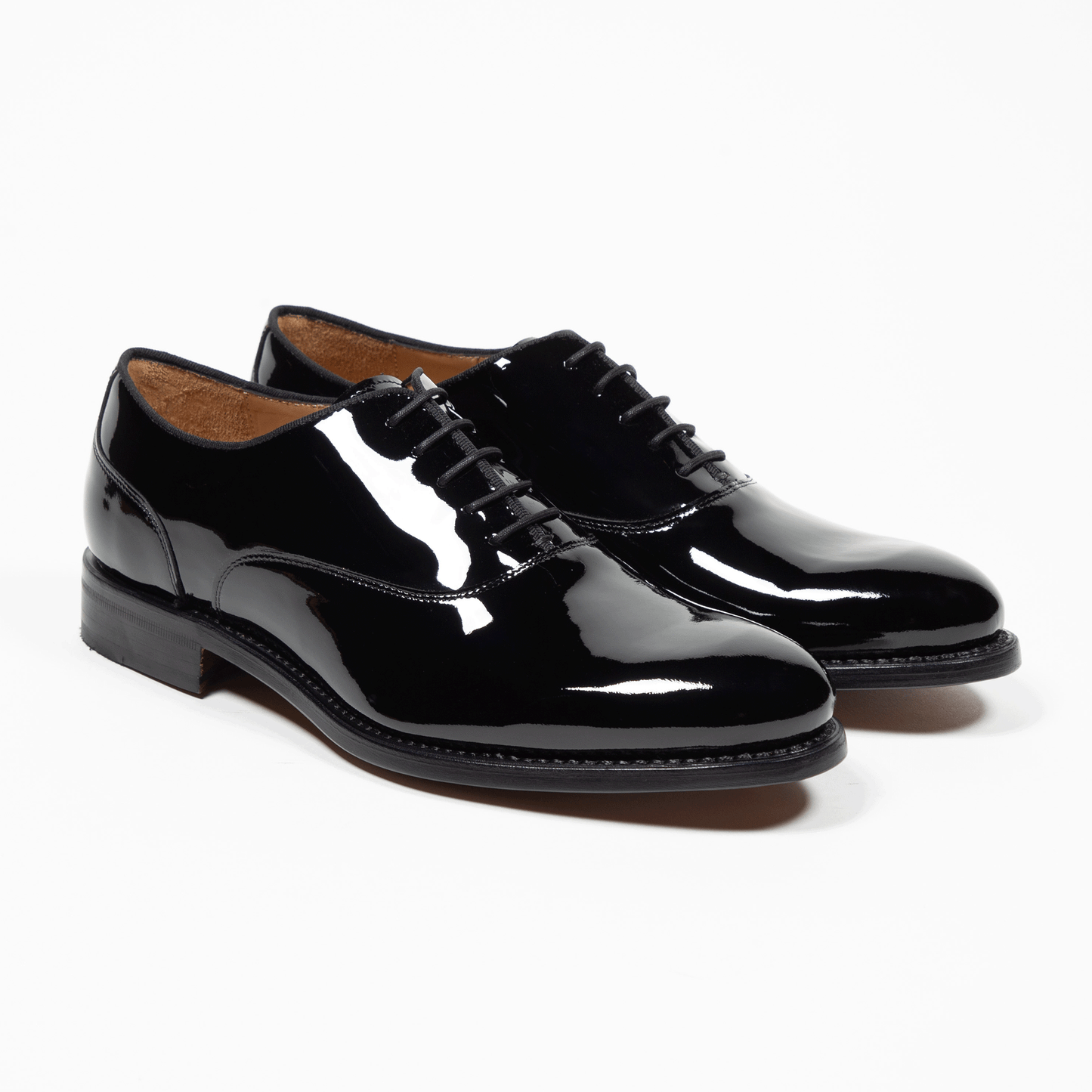 Oxford Schuh Lackleder Schwarz