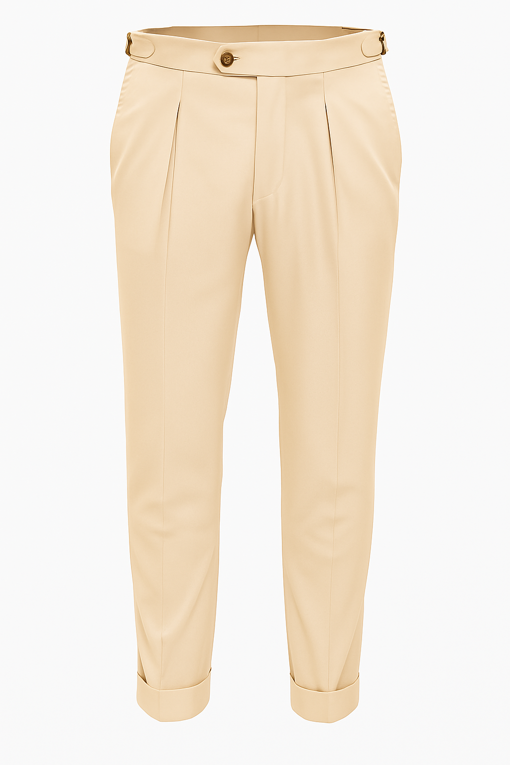 Bundfaltenhose Satorial Baumwolle Beige