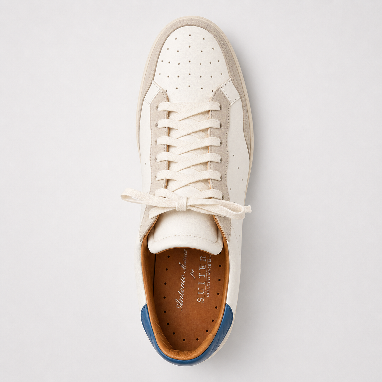 Suitery Sneaker Trainer Bianco Blue