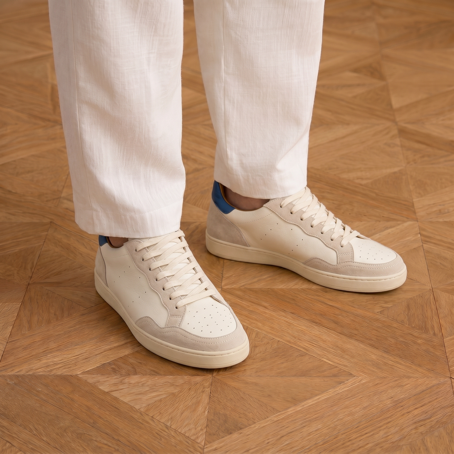Suitery Sneaker Trainer Bianco Blue